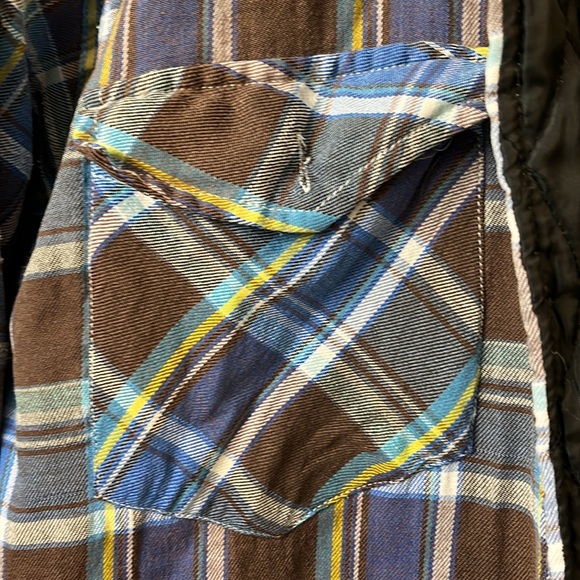 Men’s quilted flannel with hood - Picture 3 of 8